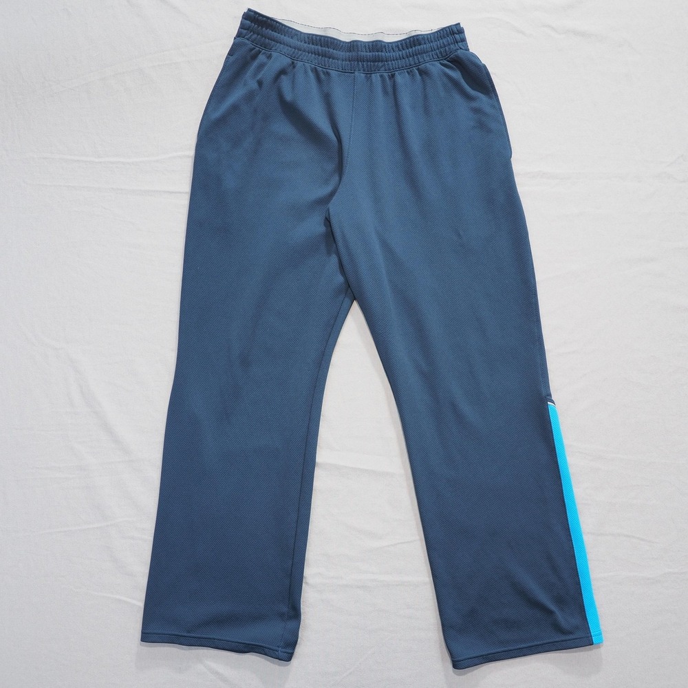 Under Armour Pants Mens Large Athletic Loose Fit Polyester Knit Stripe Sport